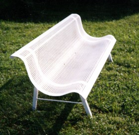 Banc acier Saoubet Ral 9003 Blanc